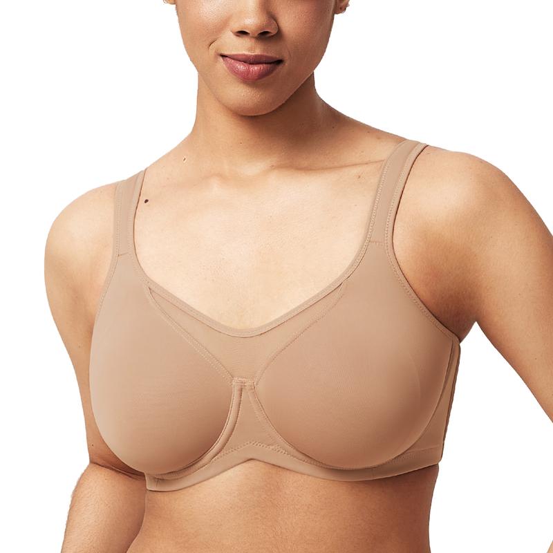 Plus Size Underwire Non-padded Smoothing Wide Strap Full Coverage